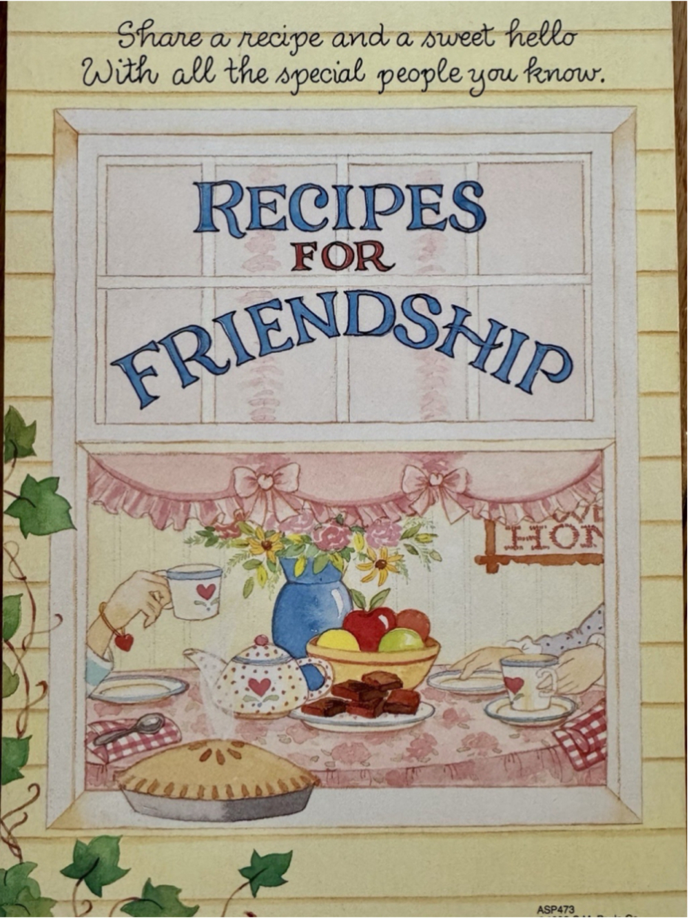 Vtg 1992 C.M. Paula Recipe For Friendship Stationary Writing Pad Notepad NOS NEW - Picture 2 of 10
